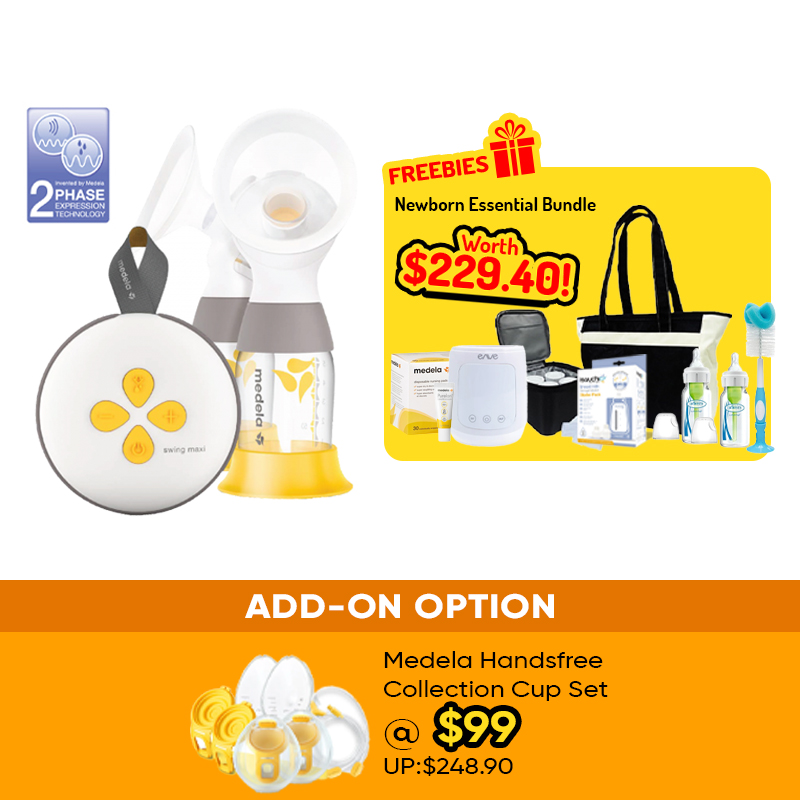 Medela SwingMaxi 2.0 Breastpump  + Free Newborn Essential Bundle